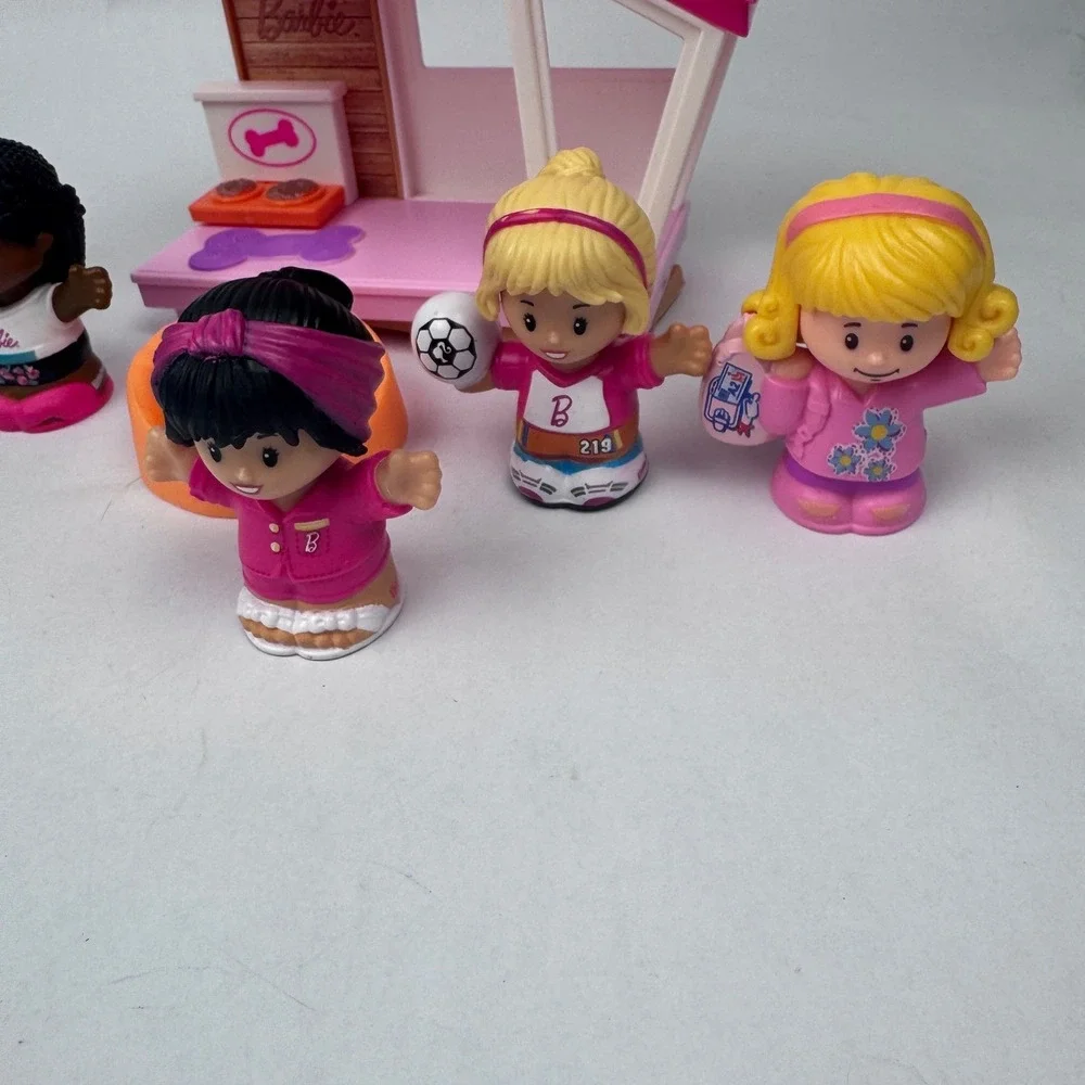 Fisher Price Little People Barbie Figures 8 Lot House Vet Cat